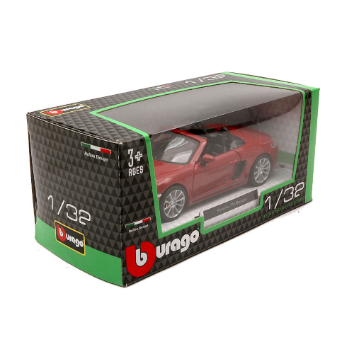 PORSCHE 718 BOXSTER 2016 AMARANT RED 1:32 Burago Auto Stradali Modellino