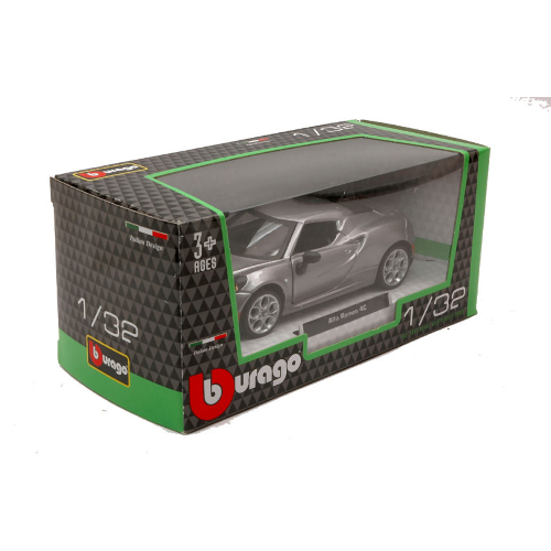 ALFA ROMEO 4C 2013 SILVERGUN 1:32 Burago Auto Stradali Modellino