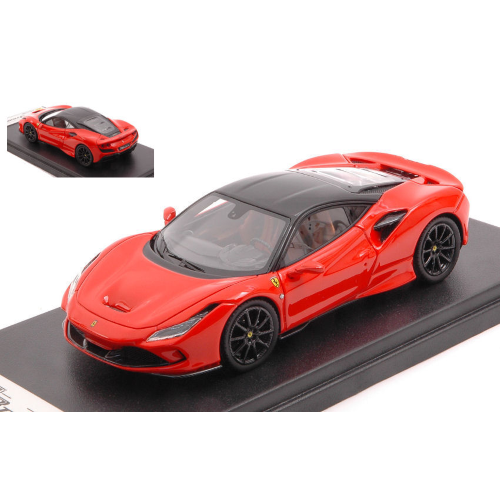 FERRARI F8 TRIBUTO DINO 2019 RED WITH BLACK ROOF 1:43 Looksmart Auto Stradali Modellino