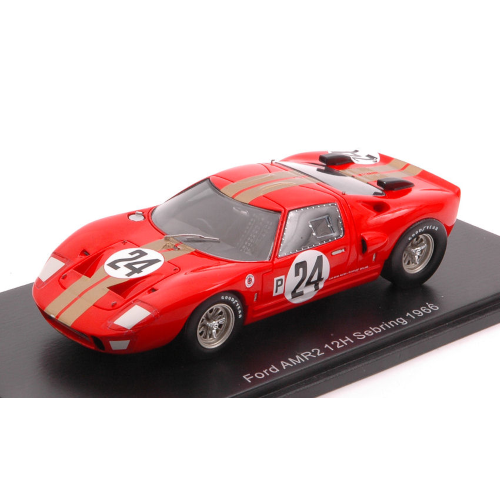 FORD GT40 AMR2 N.24 12H SEBRING 1966 G.HILL-J.STEWART 1:43 Spark Model Auto Competizione Modellino