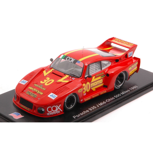 PORSCHE 935 J N.30 MID-OHIO 500 MILES 1980 J.BUSBY-G.MORETTI 1:43 Spark Model Auto Competizione Modellino