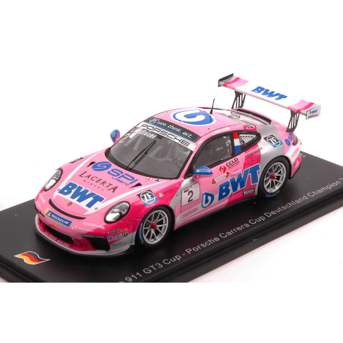 PORSCHE CARRERA CUP DEUTSCHLAND N.2 CHAMPION 2019 J.ANDLAUER 1:43 Spark Model Auto Competizione Modellino