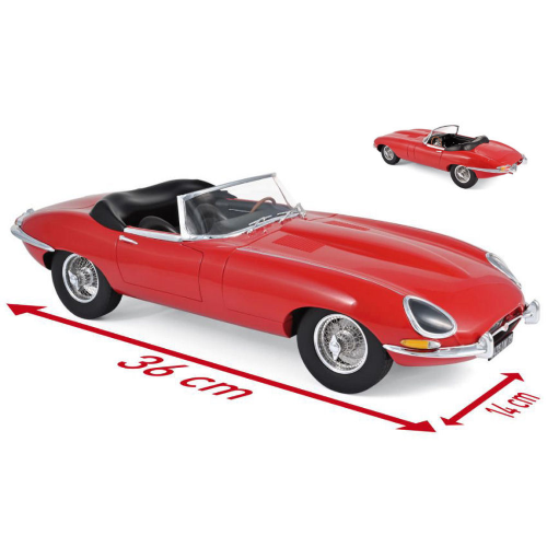 JAGUAR E-TYPE CABRIOLET 1962 RED 1:12 Norev Auto Stradali Modellino