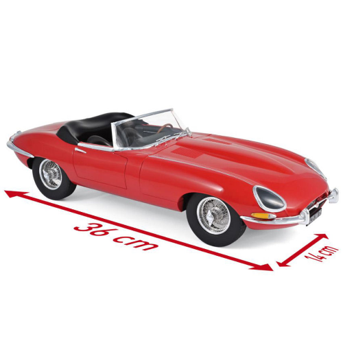 JAGUAR E-TYPE CABRIOLET 1962 RED 1:12 Norev Auto Stradali Modellino