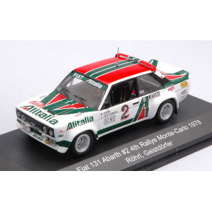 FIAT 131 ABARTH N.2 4th RALLY MONTE CARLO 1978 ROHRL-GEISTDORFER 1:43 CMR Classic Model Replicars Auto Rally Modellino