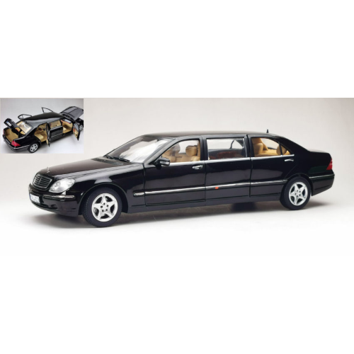 MERCEDES S600 S-CLASS (V220) LIMOUSINE PULLMAN 2000 BLACK 1:18 SunStar Auto Stradali Modellino