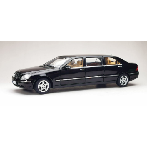 MERCEDES S600 S-CLASS (V220) LIMOUSINE PULLMAN 2000 BLACK 1:18 SunStar Auto Stradali Modellino