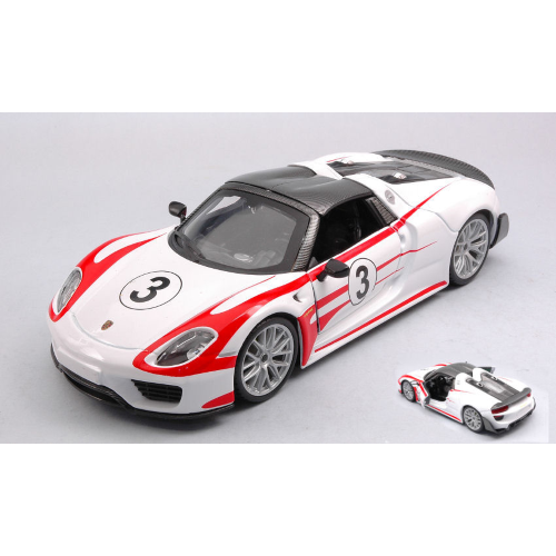 PORSCHE 918 WEISSACH PACKAGE N.3 2013 0-100 2,6 sec 1:24 Burago Auto Competizione Modellino