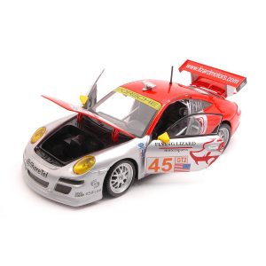 PORSCHE 911 GT3 RSR N.45 1MSA 2007 VAN OVERBEEK-HEHZLER 1:24 Burago Auto Competizione Modellino