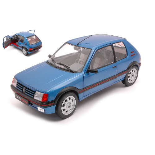 PEUGEOT 205 GTI 1.9L MK1 1988 BLUE MIAMI 1:18 Solido Auto Stradali Modellino