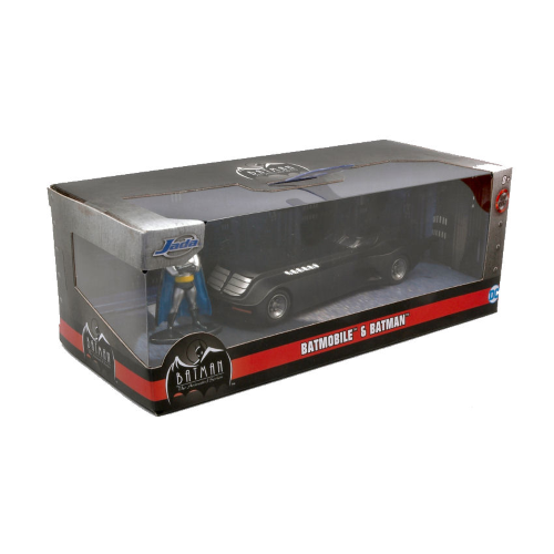 BATMOBILE ANIMATED SERIES WITH BATMAN FIGURE 1:32 Jada Toys Movie Modellino