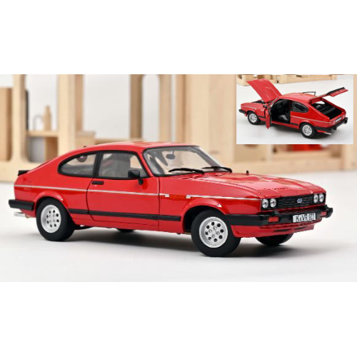FORD CAPRI 2.8i INJECTION 1983 RED 1:18 Norev Auto Stradali Modellino