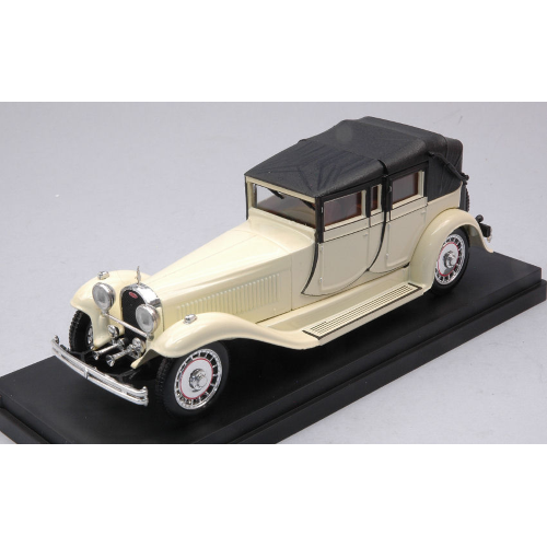 BUGATTI TYPE 41 ROYALE 1927 CREAM SOFT TOP BLACK 1:43 Rio Auto d'Epoca Modellino