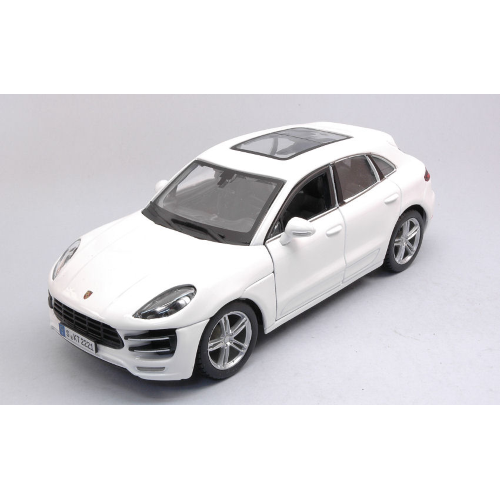 PORSCHE MACAN 2015 WHITE 1:24 Burago Auto Stradali Modellino