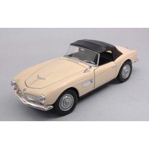 BMW 507 1956 LIGHT BEIGE CANOPY CLOSED 1:24 Welly Auto Stradali Modellino