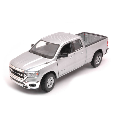 DODGE RAM 1500 DOUBLE CABINE PICK-UP 2019 SILVER 1:27 Welly Auto Stradali Modellino