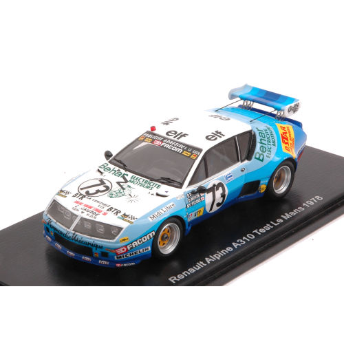 RENAULT ALPINE A310 N.73 TEST LE MANS 1978 D.MORIN-G.D.SAINT PIERRE 1:43 Spark Model Auto Competizione Modellino