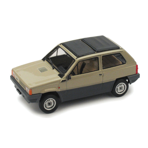 FIAT PANDA 45 TETTO APRIBILE CHIUSO 1981 BEIGE KENYA 1:43 Brumm Auto Stradali Modellino