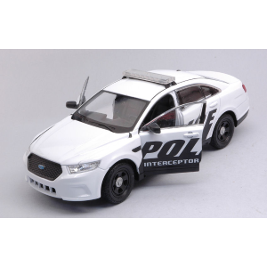FORD POLICE INTERCEPTOR WHITE 1:24 Welly Forze dell'Ordine Modellino