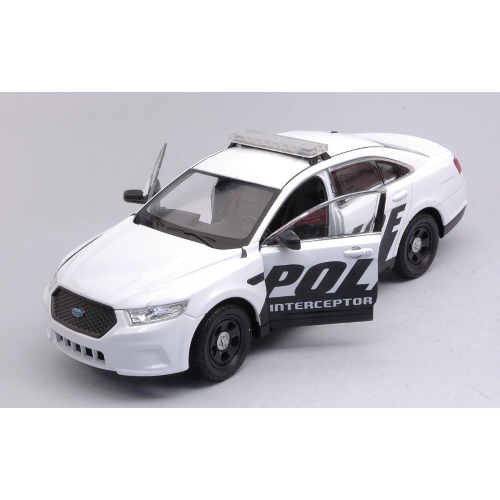 FORD POLICE INTERCEPTOR WHITE 1:24 Welly Forze dell'Ordine Modellino