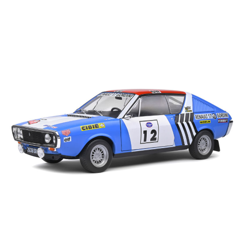 RENAULT 17 MK1 N.12 RALLYE PRESS ON REGARDLESS 1974 THERIER-DELFERIER 1:18 Solido Auto Rally Modellino