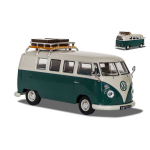 VW CAMPER TYP 2 PEARL WHITE AND VELVET GREEN 1:43 Vanguards Auto Stradali Modellino