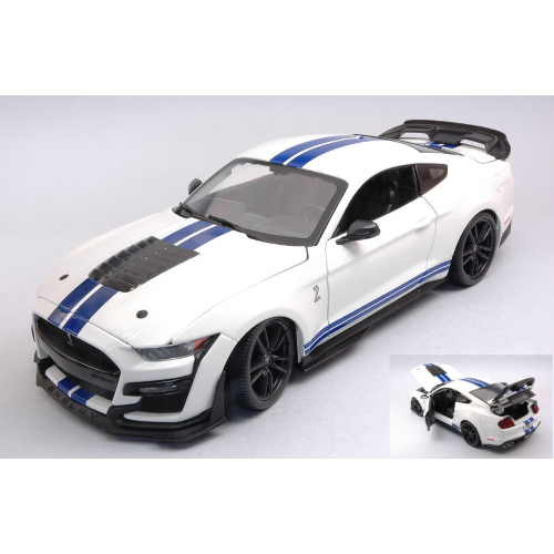 FORD MUSTANG SHELBY GT500 2020 WHITE 1:18 Maisto Auto Stradali Modellino