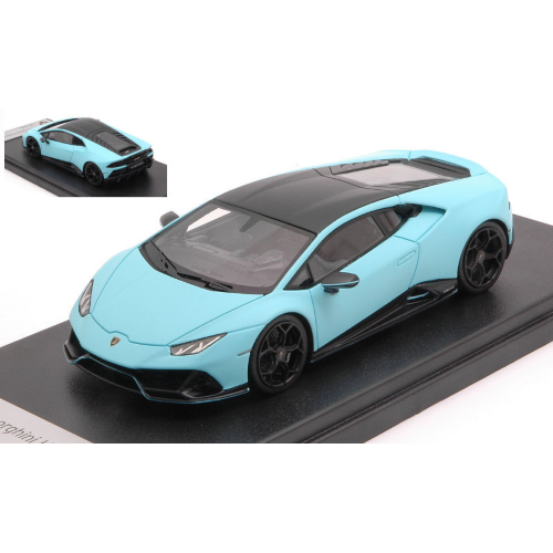 LAMBORGHINI HURACAN EVO FLUO CAPSULE 2020 CELESTE FEDRA SKY BLUE 1:43 Looksmart Auto Stradali Modellino