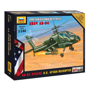 APACHE ELICOPTER KIT 1:144 Zvezda Kit Elicotteri Modellino