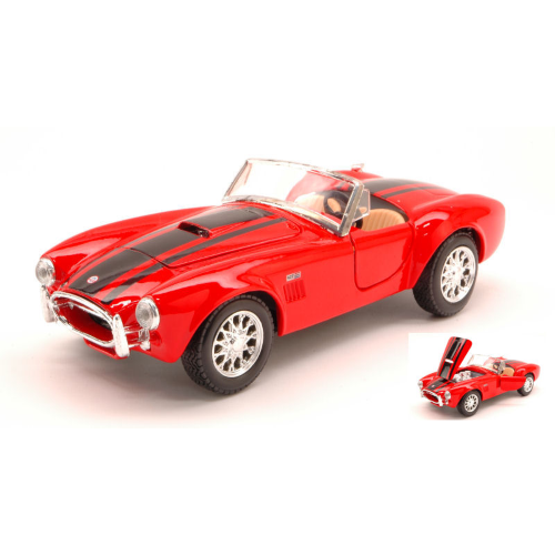 SHELBY COBRA 427 1965 RED/BLACK 1:24 Maisto Auto Stradali Modellino