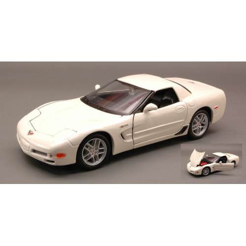 CHEVROLET CORVETTE Z06 COUPE 2009 WHITE 1:25 Maisto Auto Stradali Modellino