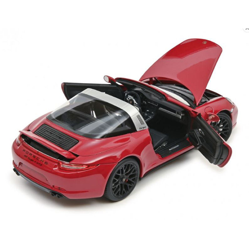 PORSCHE 911 TARGA 4 GTS 2015 DARK RED 1:18 Schuco Auto Stradali Modellino