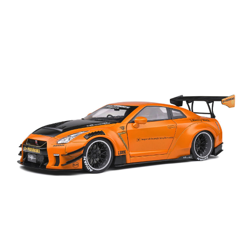 NISSAN GTR 35 LB WORK TYPE 2 2017 ORANGE METALLIC 1:18 Solido Auto Stradali Modellino