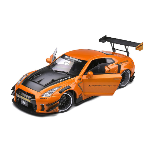 NISSAN GTR 35 LB WORK TYPE 2 2017 ORANGE METALLIC 1:18 Solido Auto Stradali Modellino