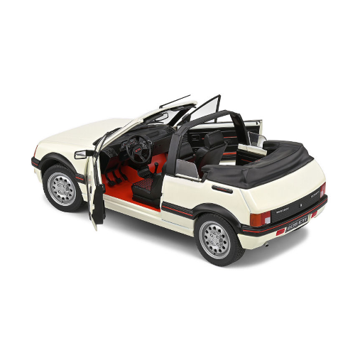 PEUGEOT 205 GTI MK1 CABRIOLET 1989 WHITE 1:18 Solido Auto Stradali Modellino