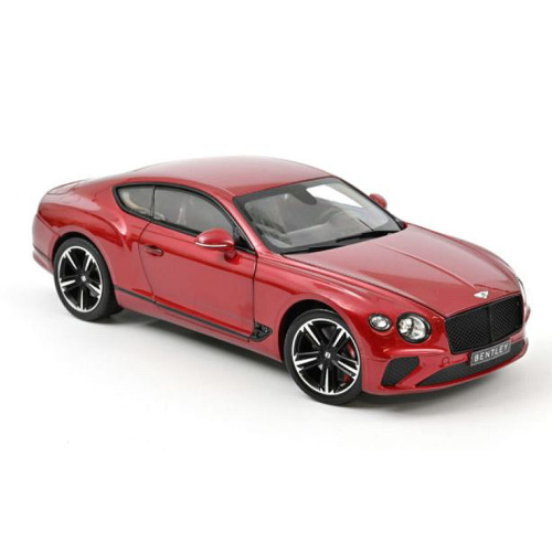 BENTLEY CONTINENTAL GT 2018 CANDY RED 1:18 Norev Auto Stradali Modellino