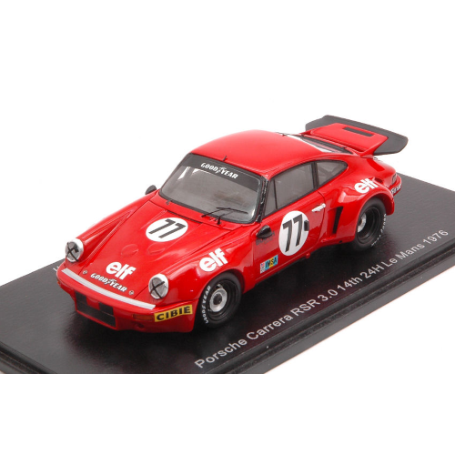 PORSCHE CARRERA RSR N.77 14th LE MANS 1976 VAUGH-R.MILLER-LAFFEACH 1:43 Spark Model Auto Competizione Modellino