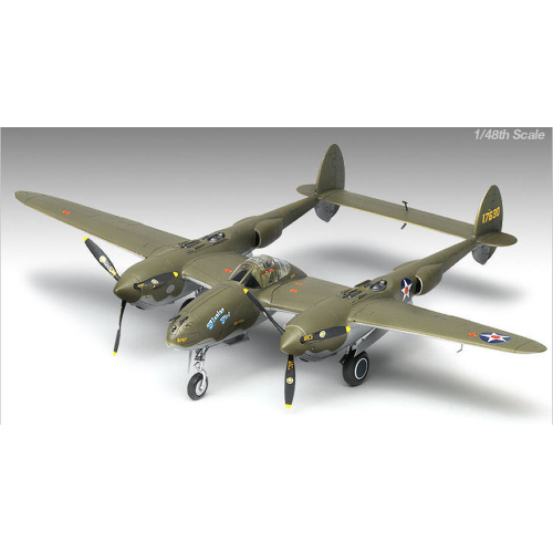 P-38 F LIGHTING "GLACIER GIRL" 1:48 Academy Kit Aerei Modellino