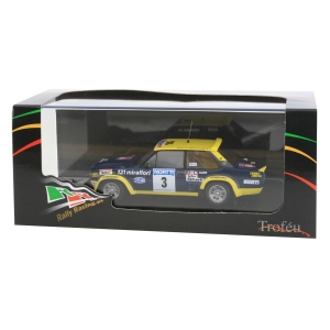 FIAT 131 ABARTH N.3 1st 1000 LAKES RALLY 1976 ALEN-KIVIMAKI 1:43 Trofeu Auto Rally Modellino