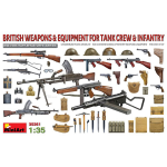 BRITISH WEAPONS & EQUIP.FOR TANK CREW & INFANTRY KIT 1:35 Miniart Kit Diorami Die Cast Modellino