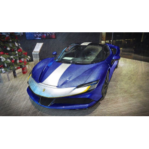 FERRARI SF90 STRADALE HYBRID 1000hp 2019 ASSETTO FIORANO BLU ELETTRICO 1:43 Looksmart Auto Stradali Modellino