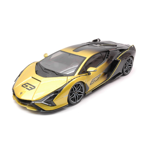 LAMBORGHINI SIAN FKP 37 N.63 YELLOW FADE COLOUR 2020 1:18 Burago Auto Competizione Modellino