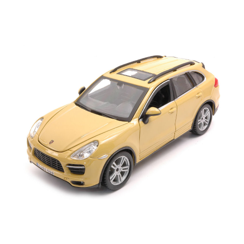 PORSCHE CAYENNE TURBO 2010 YELLOW 1:24 Burago Auto Stradali Modellino