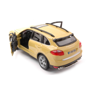 PORSCHE CAYENNE TURBO 2010 YELLOW 1:24 Burago Auto Stradali Modellino