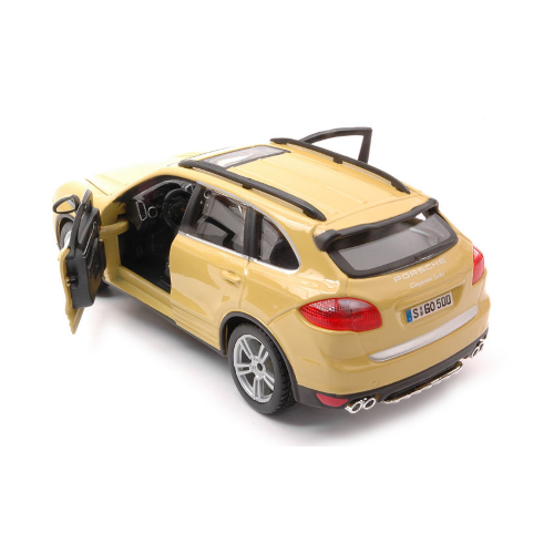 PORSCHE CAYENNE TURBO 2010 YELLOW 1:24 Burago Auto Stradali Modellino
