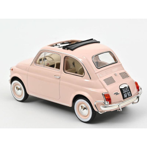 FIAT 500 L 1968 PINK WITH SPECIAL BIRTH PACK 1:18 Norev Auto Stradali Modellino