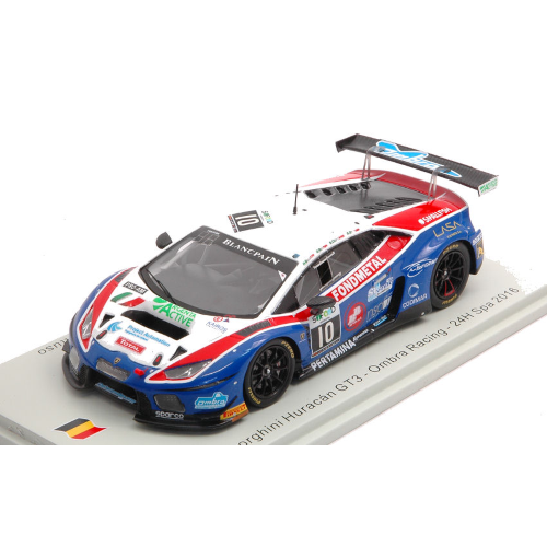 LAMBORGHINI HURACAN GT3 N.10 24 H SPA 2016 BERETTA-BERTON-GATTUSO-COSTAN 1:43 Spark Model Auto Competizione Modellino