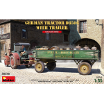 GERMAN TRACTOR D8506 WITH TRAILER KIT 1:35 Miniart Kit Mezzi Militari Die Cast Modellino