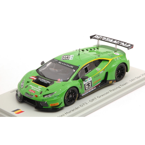 LAMBORGHINI HURACAN GT3 N.63 24 H SPA 2016 ALESSI-POHLER-FJORDBACH-ANDERSEN 1:43 Spark Model Auto Competizione Modellino