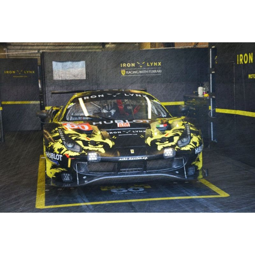 FERRARI 488 GTE EVO N.60 IRON LYNX LE MANS 2020 PIANEZZOLA-RUBERTI-SCHIAVONI 1:43 Looksmart Auto Competizione Modellino
